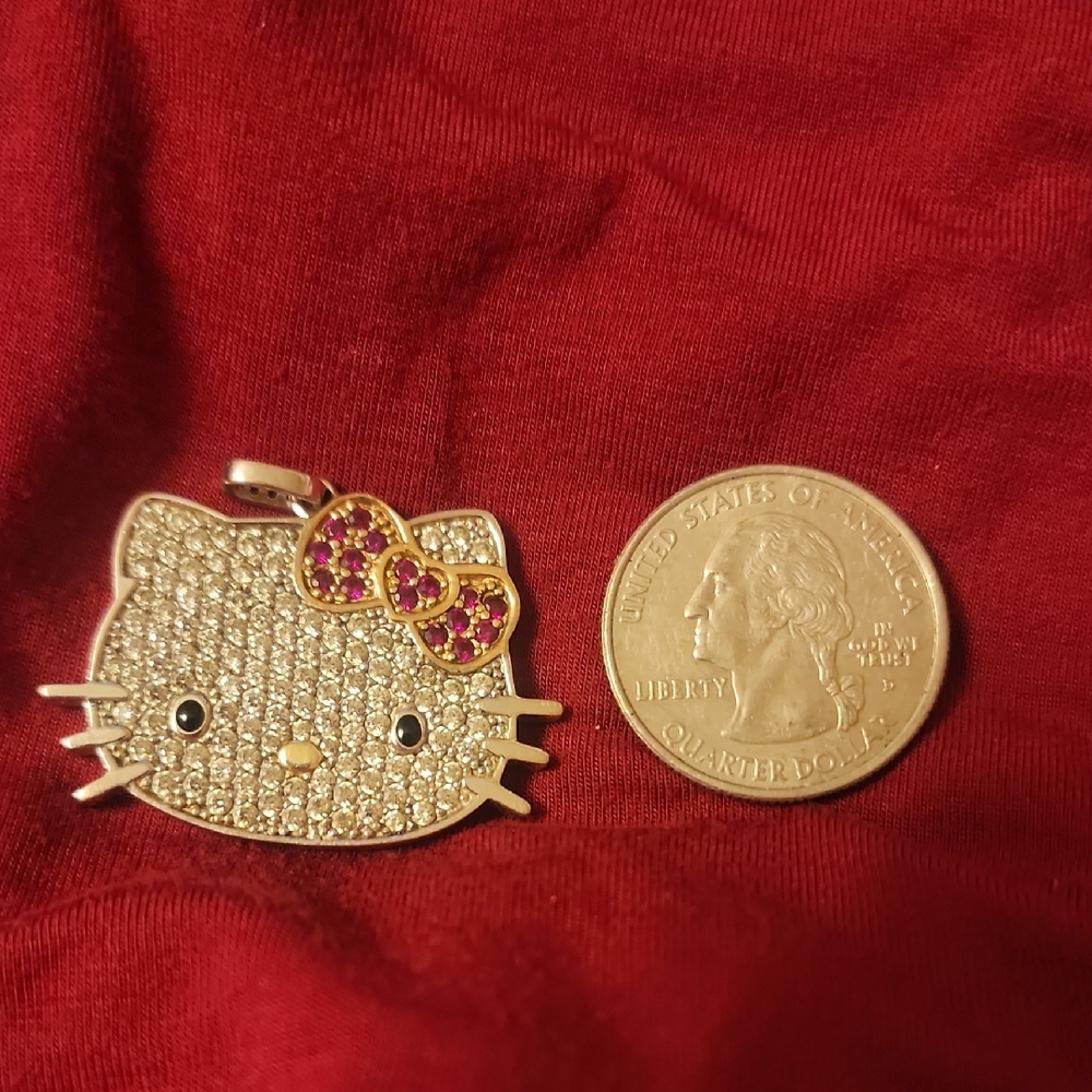 Hello Kitty Diamonique Necklace Pendant